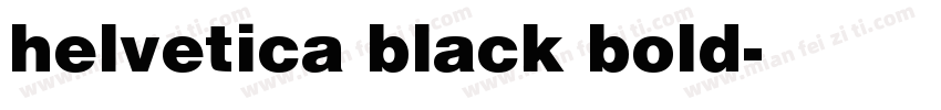 helvetica black bold字体转换